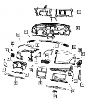 Перчаточный ящик, бардачок Chrysler 200 11-14 черн
