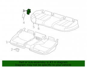 Накладка Isofix заднего ряда Audi A4 B9 17-25 бежевая