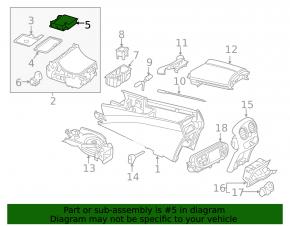 Пепельница консоли передняя Mercedes GLC 16-22 черная