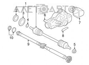 Привід піввісь задня ліва BMW X3 F25 13-17 2.0T