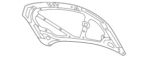 Капот голый VW Jetta 11-18 USA коричневый LH8Z, тычка