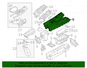 Накладка центральной консоли верхняя Kia EV6 22-24 черная