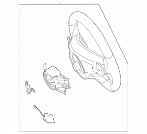 Кермо голе Mercedes W213 E 350/450 21-23 шкіра чорна з підігрівом