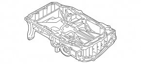 Напівпіддон масляний VW Jetta 11-18 USA 1.4T