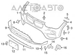 Заглушка буксировочного крюка переднего бампера BMW X1 F48 16-19