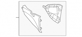 Накладка центральной консоли передняя левая Toyota Prius V 15-17 серая