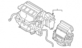 Корпус печі голий Subaru Outback 15-16