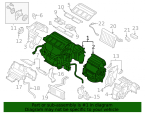 Корпус печки голый Subaru Outback 15-16
