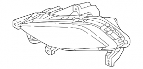 Противотуманная фара птф левая Hyundai Azera 12-17