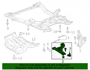 Рычаг нижний передний левый Buick Encore 13-22