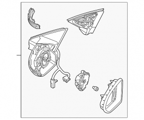 Зеркало боковое левое VW Jetta 19-23