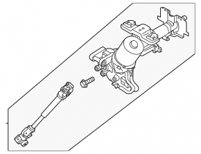 Рулевая колонка с ЭУР Nissan Versa 12-19 с карданчиком