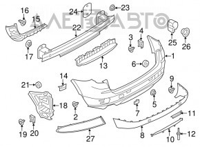 Брызговик заднего подкрылка правый BMW X3 F25 11-17