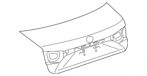 Кришка багажника Lexus ES300h ES350 13-18 під камеру, без електроприводу, Japan