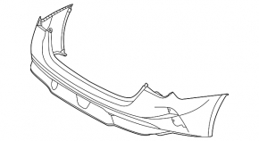 Бампер задній голий Kia K5 21-24 GT, GT-line