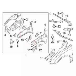 Четверть передняя правая Ford Transit Connect MK2 13-18