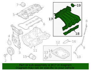 Коллектор впускной Nissan Versa 16-19 1.6 тип 2