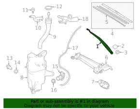 Поводок дворника правый Toyota Rav4 13-18