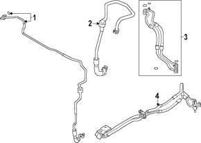 Трубка кондиционера заднего ряда обратка Mazda CX-90 24-26 3.3T, PHEV