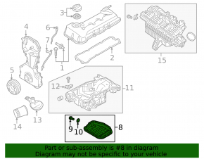 Поддон масляный Nissan Rogue 14-20 2.5