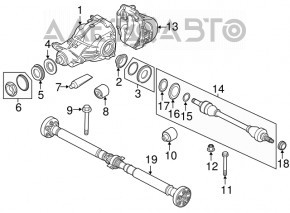 Задний дифференциал редуктор BMW 5 F10 12-16 2.0T 3.23, 61к