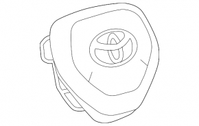 Подушка безпеки airbag в кермо водійська Toyota Rav4 19-24