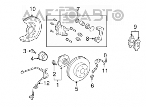 Кожух тормозного диска передний правый Toyota Prius 20 04-09