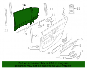 Шторка двери задней правой BMW 7 G12 16-22