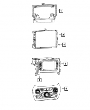 Головное устройство Jeep Cherokee KL 14-15 малый дисплей, царапина