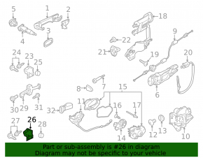 Петля двери верхняя передняя левая Porsche Cayenne 958 11-17