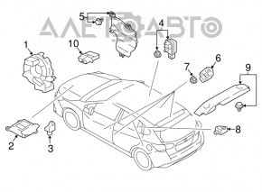 Модуль srs airbag компьютер подушек безопасности Subaru Impreza 17-18 GK