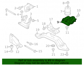 Кронштейн подушки двигателя левый Subaru Outback 15-19