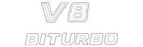 Эмблема надпись крыла V8 Biturbo передняя левая Mercedes GL-class X166 13-16