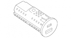 USB Hub Ford Edge 15-24 задній
