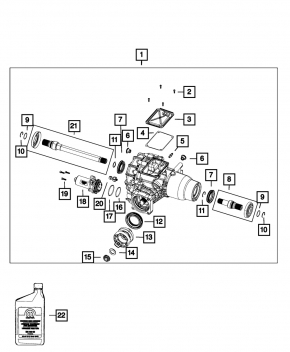 Масляный насос заднего редуктора Jeep Cherokee KL 14-23
