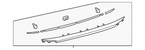 Молдинг крышки багажника Lexus ES300h ES350 13-15