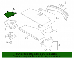 Накладка кармана багажника правая Mazda CX-9 16-23