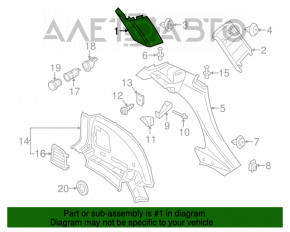 Накладка задней стойки передняя правая Mini Cooper Countryman R60 10-16 сер