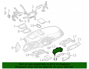 Обрамление щитка приборов BMW X3 G01 18-21