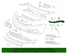 Крепление переднего бампера под фарой правое Honda Civic 11-15 2013-15