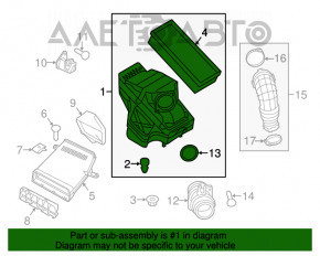 Корпус воздушного фильтра Audi Q5 8R 13-16 hybrid