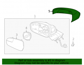 Крышка зеркала левая Ford Fusion mk5 13-20 без поворотника