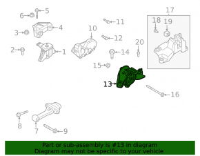 Подушка двигателя левая Hyundai Santa Fe 24-26 2.5, FWD