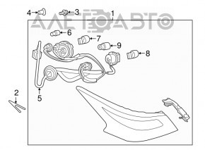 Фонарь внешний крыло левый Nissan Altima 16-18 светлый
