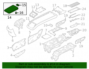 Подлокотник центральной консоли Volvo XC90 25-26 тип 2, кожа серая