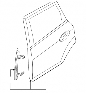 Дверь голая задняя правая Ford C-max MK2 13-18