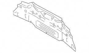 Задняя панель Ford Mustang mk6 15-23 2 части купе