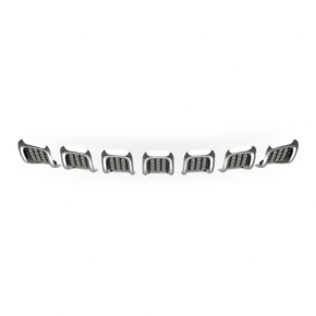 Решетка радиатора grill Jeep Cherokee KL 14-18 дорест хром комплект 7шт