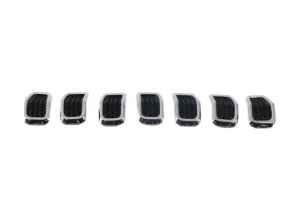 Решетка радиатора grill Jeep Cherokee KL 14-18 дорест хром комплект 7шт