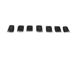 Решетка радиатора grill Jeep Cherokee KL 14-18 дорест хром комплект 7шт
